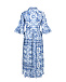 Платье льняное миди со сплошным принтом &quot;Майолика&quot; Positano Couture | Фото 4