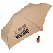 Бежевый зонт с принтом &quot;мишка&quot;, 17 см Moschino | Фото 2