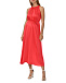 Платье сатиновое с поясом, красное Pietro Brunelli | Фото 7