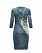 Трикотажное платье с принтом &quot;деним&quot; Roberto Cavalli | Фото 3