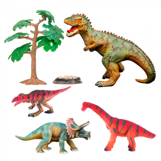 Игровой набор фигурок динозавров серии &quot;Мир динозавров&quot;: 7 предметов со скалой Masai Mara | Фото 1