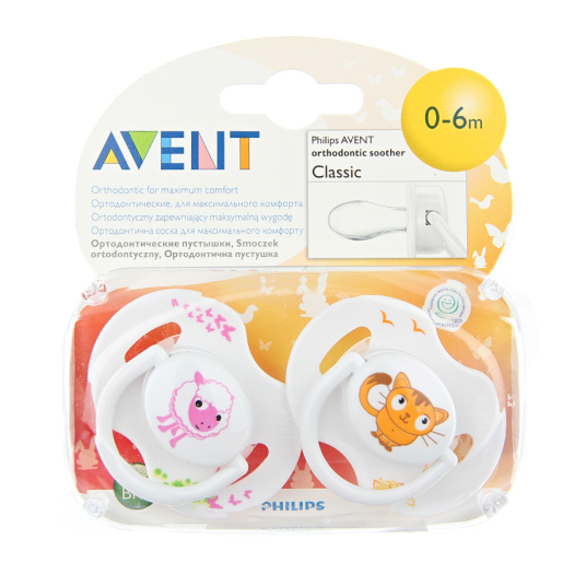 Пустышка Philips AVENT 0-6 мес 2 шт. Домашние животные  | Фото 1