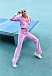 Розовые спортивные брюки из велюра Mo5ch1no Jeans | Фото 8