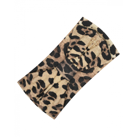 Повязка с леопардовым принтом Dolce&Gabbana | Фото 1