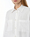 Льняная рубашка с жемчужными пуговицами, белая ALINE | Фото 8