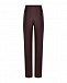 Зауженные брюки из кожи, бордовые Alberta Ferretti | Фото 5