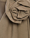 Юбка мини с объемным бантом, коричневая DOUUOD | Фото 3