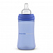 Голубая бутылка с круглой силиконовой соской 3 позиции &quot;BASICS&quot;, 270 мл (2 шт) Suavinex | Фото 2