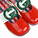 Красные туфли с зеленым логотипом GUCCI | Фото 6
