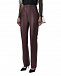 Зауженные брюки из кожи, бордовые Alberta Ferretti | Фото 6