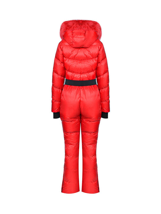 Комбинезон с меховой опушкой на капюшоне, красный Freedomday | Фото 7