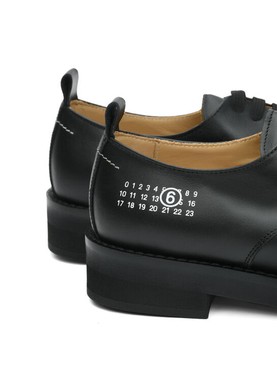 Ботинки с логотипом, черные MM6 | Фото 3