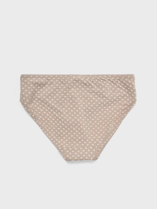 Трусы с цветочным принтом, бежевые Sanetta | Фото 2