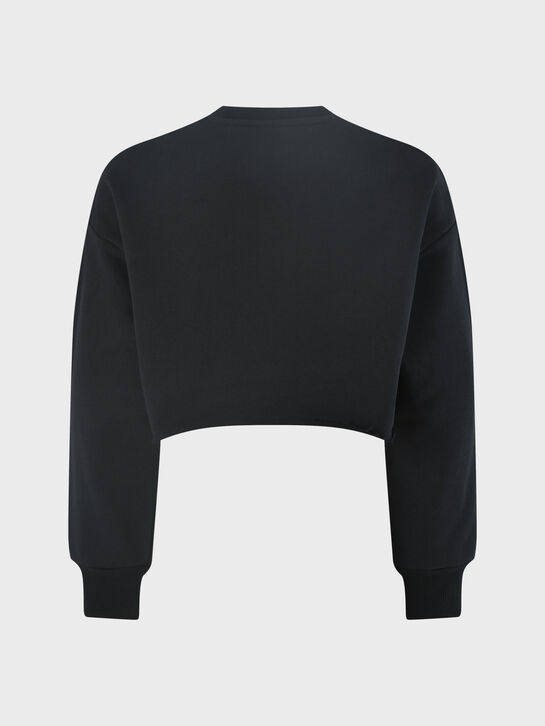 Свитшот укороченный, лого из страз Patrizia Pepe | Фото 2