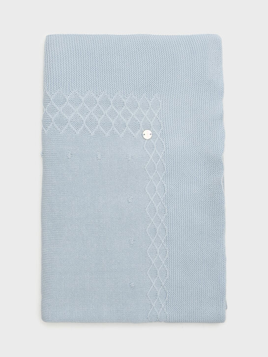 Плед вязаный, голубой Paz Rodriguez | Фото 2