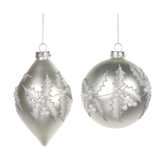 Шар 3D с жемчужинами, 10 см, серебро, 2 вида Goodwill | Фото 1