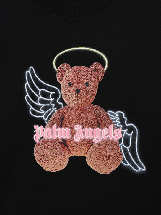 Платье-футболка с принтом &quot;медвежонок&quot;, черное Palm Angels | Фото 3