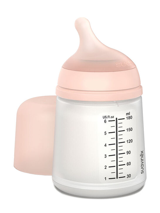 Набор Zero.Zero. Антиколиковая бутылочка с адаптивным потоком 180 мл, силиконовая пустышка -2/2 мес Suavinex | Фото 3