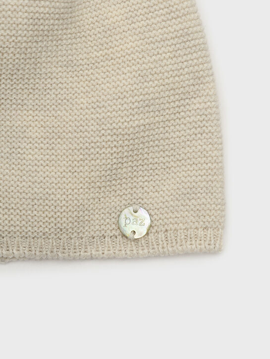 Шапка вязаная, бежевая Paz Rodriguez | Фото 3