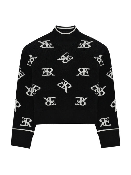 Джемпер с белым лого, черный Ermanno Scervino | Фото 1