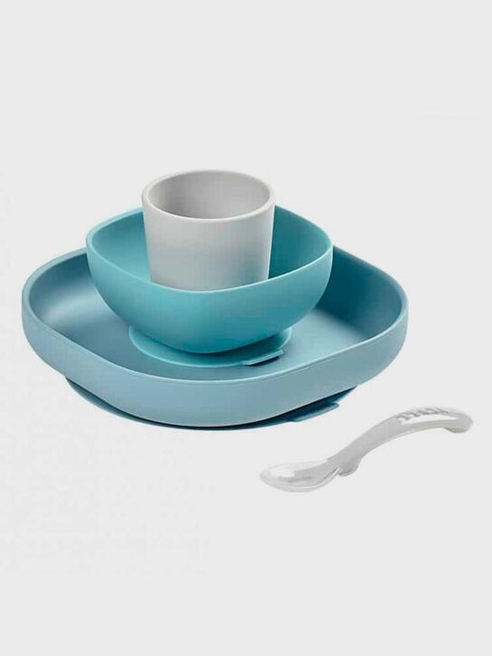 Набор посуды 4 предмета, голубой BEABA | Фото 1