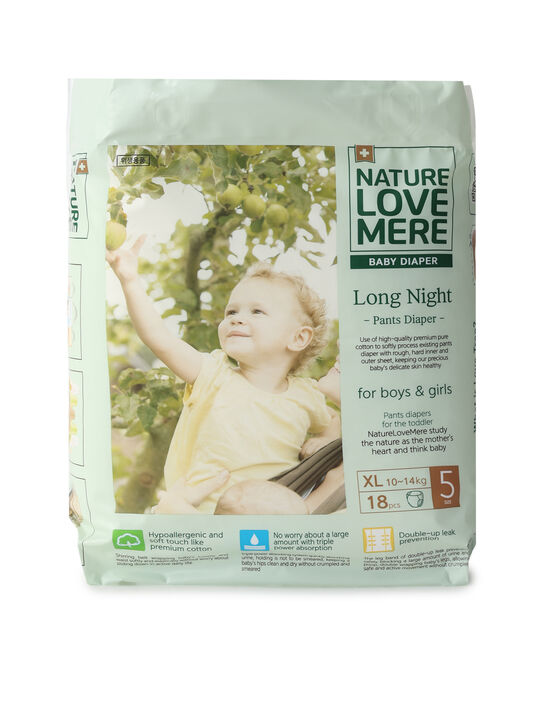 Трусики-подгузники ночные Long Night, размер XL 10-14 кг NATURE LOVE MERE | Фото 1