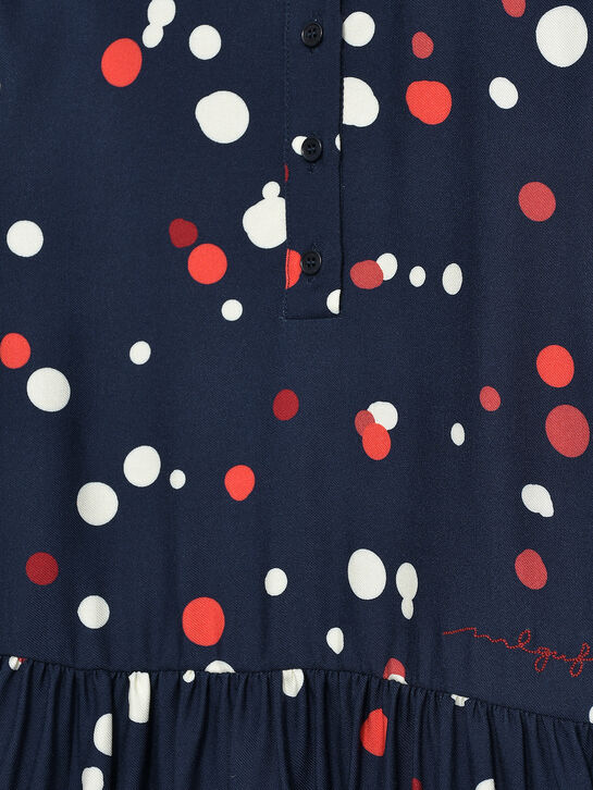 Платье с принтом &quot;кружочки&quot; IL Gufo | Фото 3