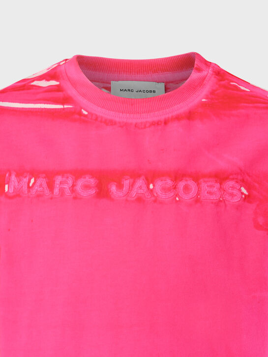 Розовая футболка с логотипом в тон Marc Jacobs | Фото 3