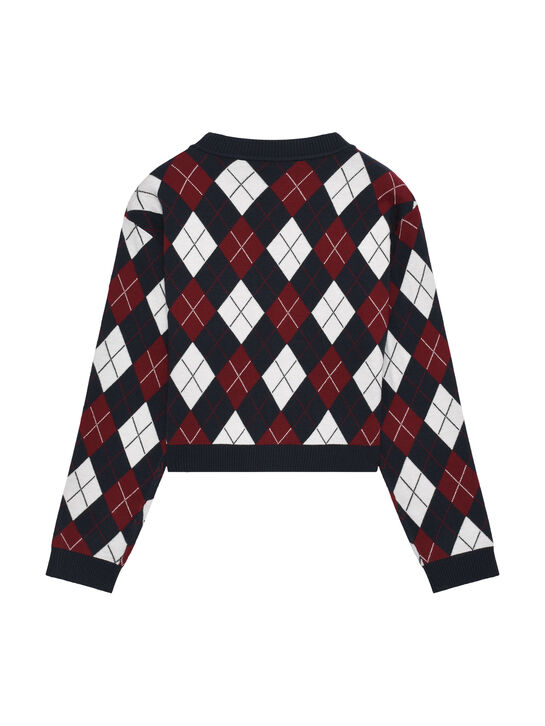 Кардиган с принтом &quot;ромбы&quot; Patrizia Pepe | Фото 2