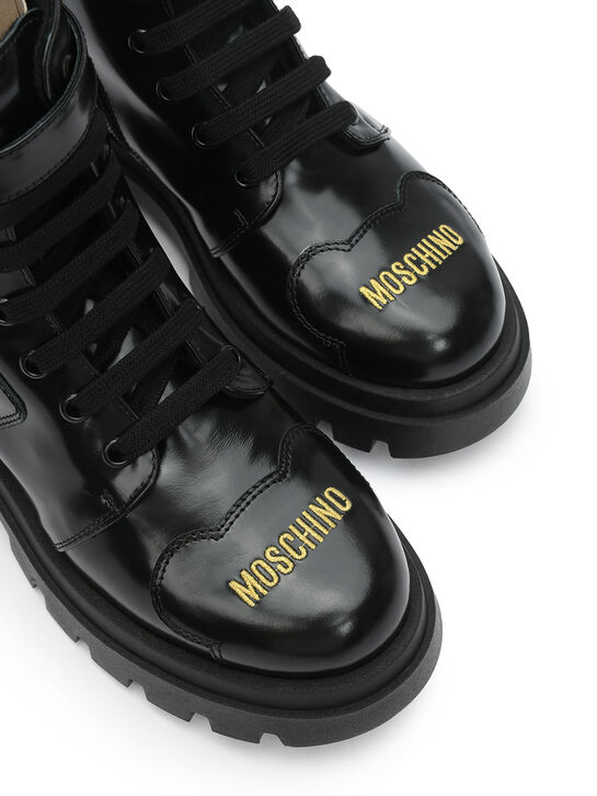 Ботинки с пряжками, черные Moschino | Фото 5