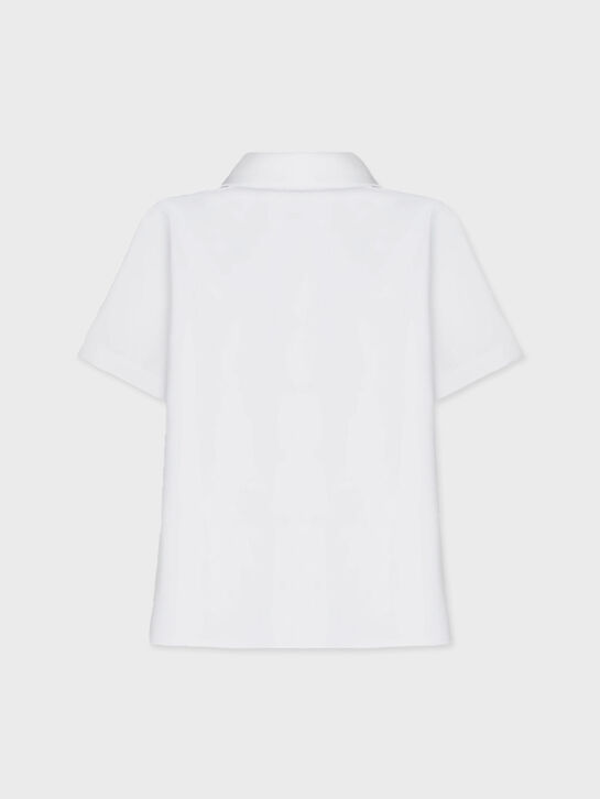 Белая рубашка с короткими рукавами KengLabel | Фото 2