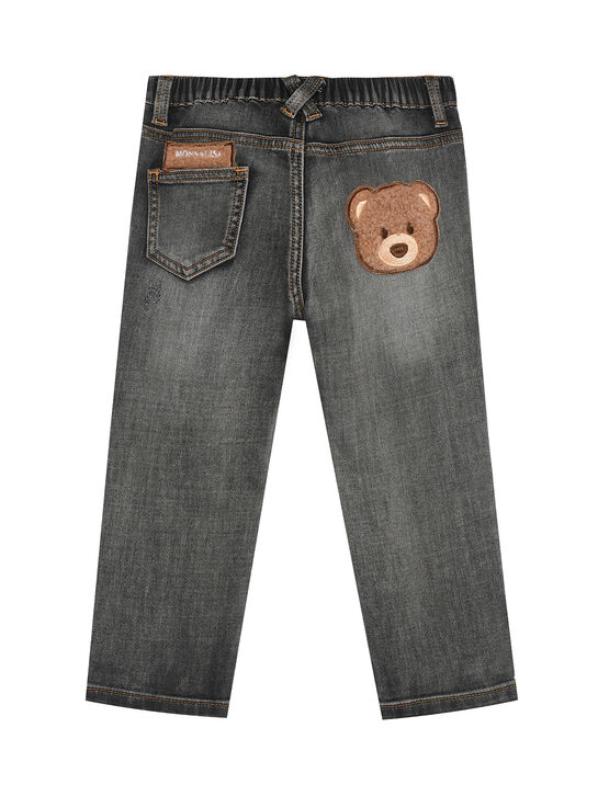 Джинсы с эффектом потертостей Monnalisa | Фото 2