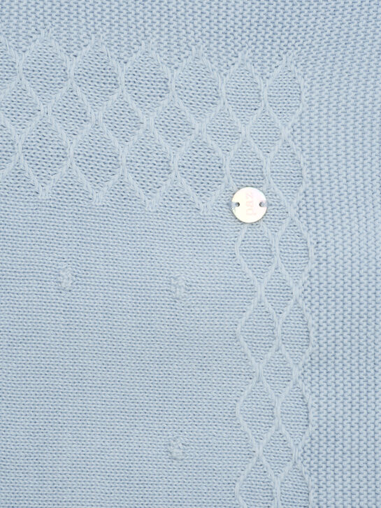 Плед вязаный, голубой Paz Rodriguez | Фото 4