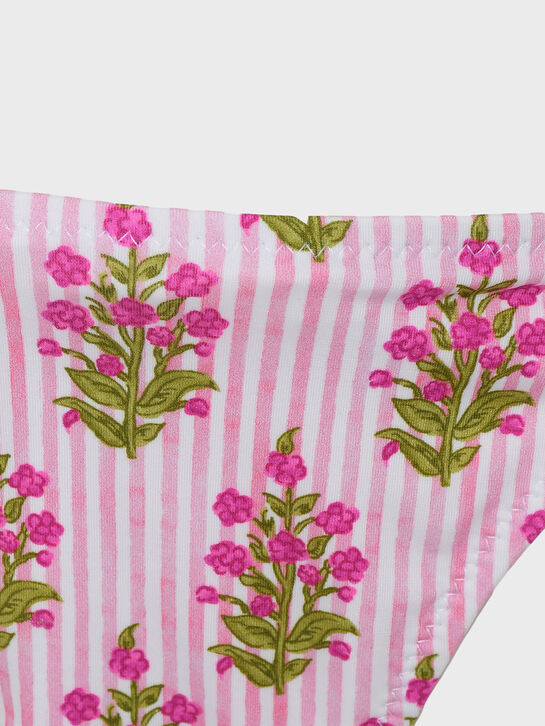 Купальник в полоску с цветочным принтом Saint Barth | Фото 6