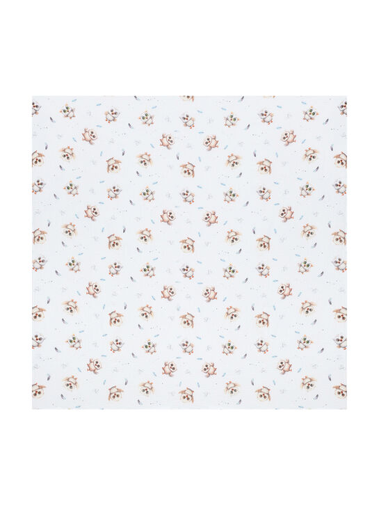 Комплект из 3 пеленок с принтом совы, 120х120 см Jan&Sofie | Фото 9