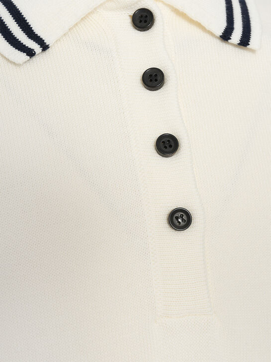 Платье-поло, белое KengLabel | Фото 7