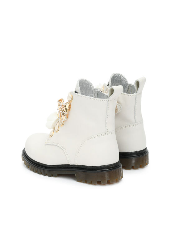 Ботинки с розой и бантом Monnalisa | Фото 3