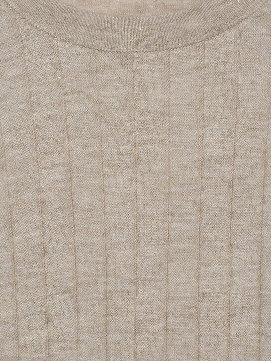 Джемпер из смесового кашемира, бежевый Brunello Cucinelli | Фото 4