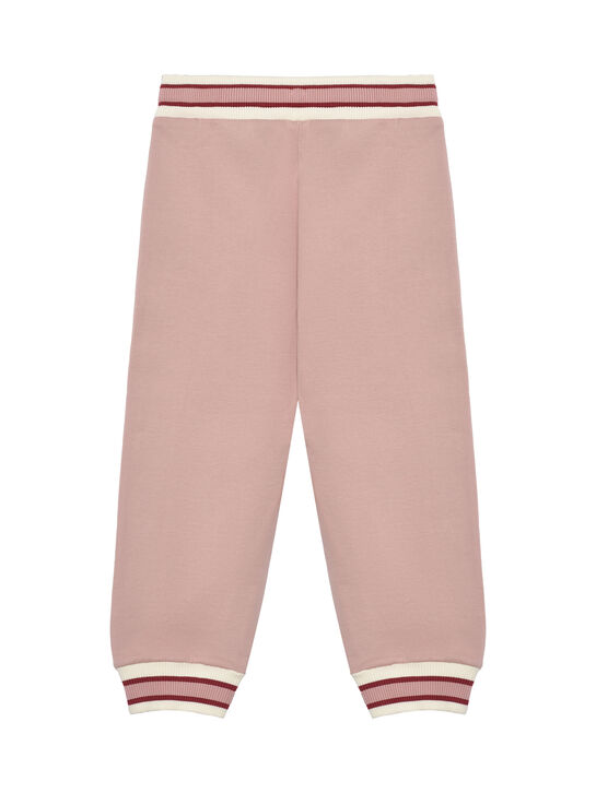 Спортивные брюки с отделкой в полоску, розовые Dolce&Gabbana | Фото 2