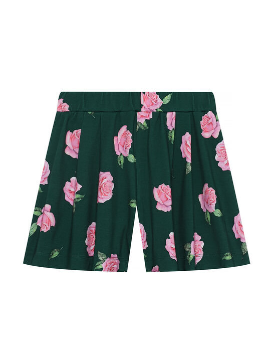 Шорты с принтом &quot;розы&quot; Monnalisa | Фото 1