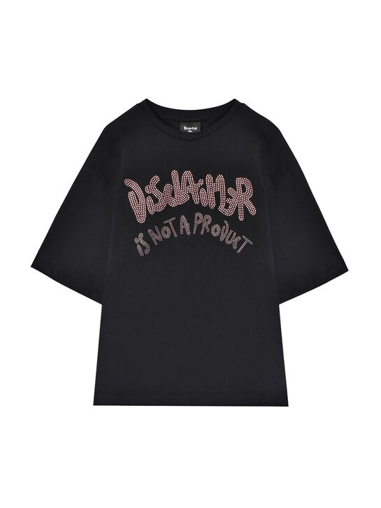 Футболка с лого, черная Disclaimer | Фото 1