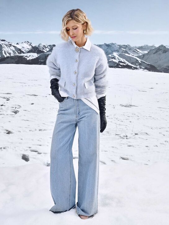 Кардиган укороченный, голубой N21 | Фото 2