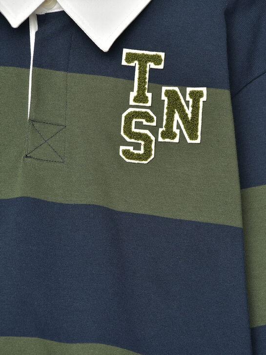 Толстовка-поло в широкую полоску The New Society | Фото 3