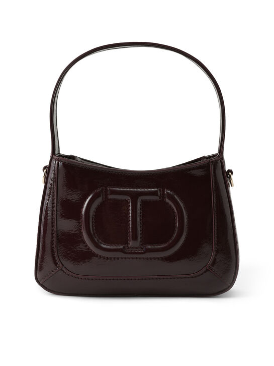 Сумка с лого в тон, бордовая TWINSET | Фото 1