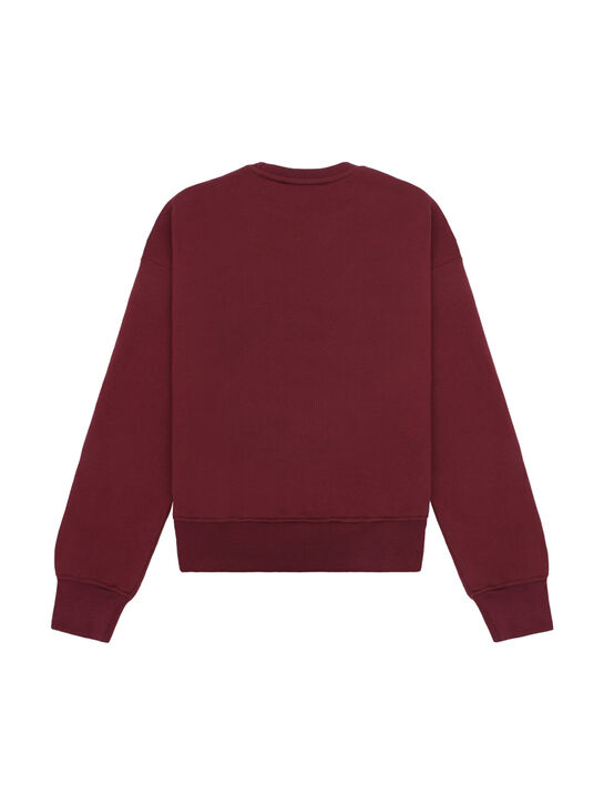 Свитшот с принтом &quot;котенок&quot;, бордовый MSGM | Фото 3