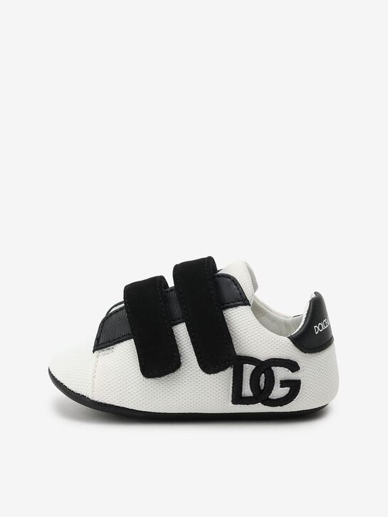 Пинетки-кеды черно-белые с лого Dolce&Gabbana | Фото 1