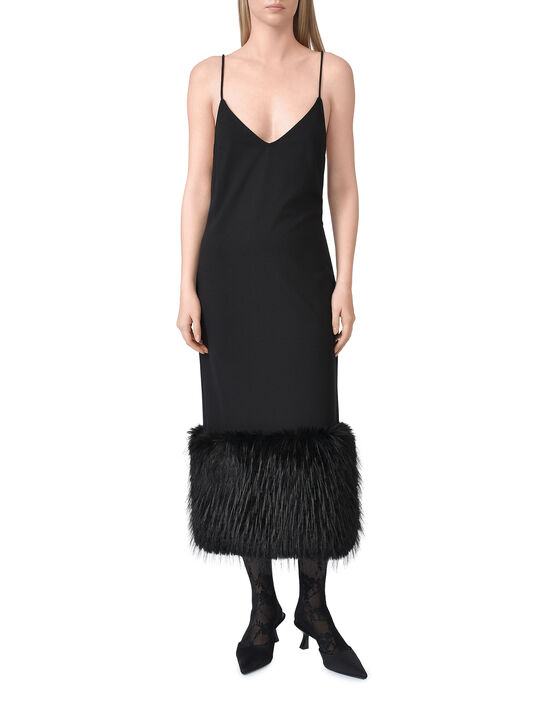 Платье-комбинация с отделкой эко-мехом Flashin | Фото 5