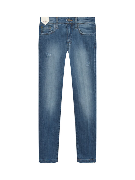 Джинсы с потертостями, синие Nupkeet | Фото 1