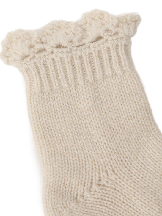 Носки кашемировые, кремовые Oscar et Valentine | Фото 2