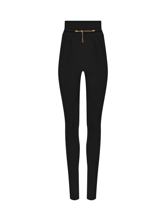 Брюки, высокая посадка, черные Elisabetta Franchi | Фото 1